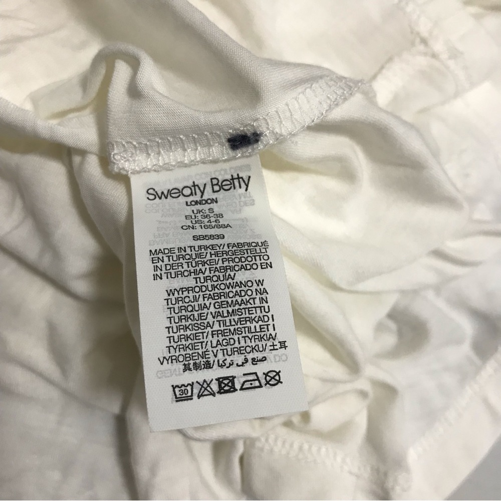 Sweaty Betty Lily White Easy Peazy Pima Tank Top - Picture 7 of 7